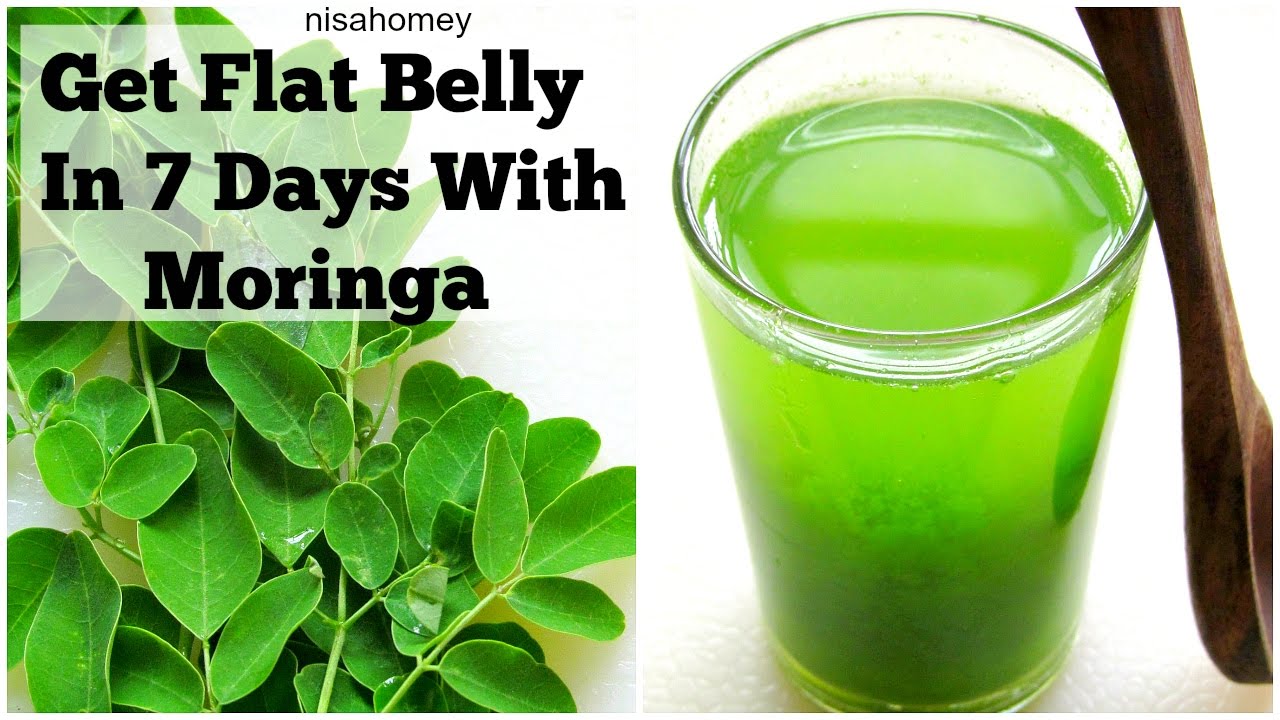 Get Flat Belly/Stomach In 7 Days – No Diet/No Exercise – 100% Natural Moringa Green Detox Diet Drink