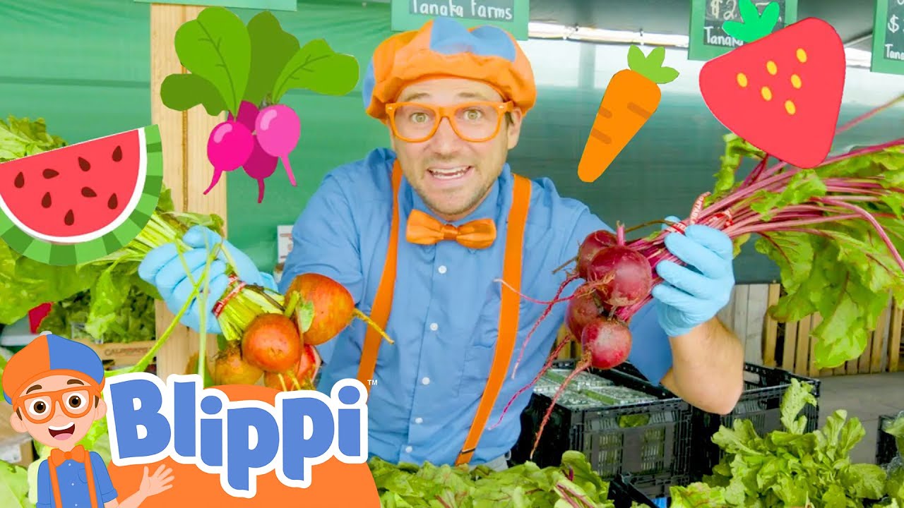 Blippi Learns Healthy Eating For Kids At Tanaka Farm | Educational Videos For Toddlers