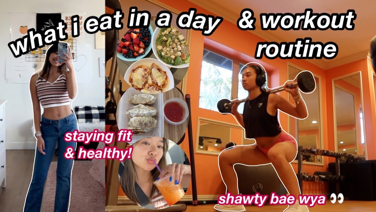 WHAT I EAT & MY WORKOUT ROUTINE | staying fit & eating healthy